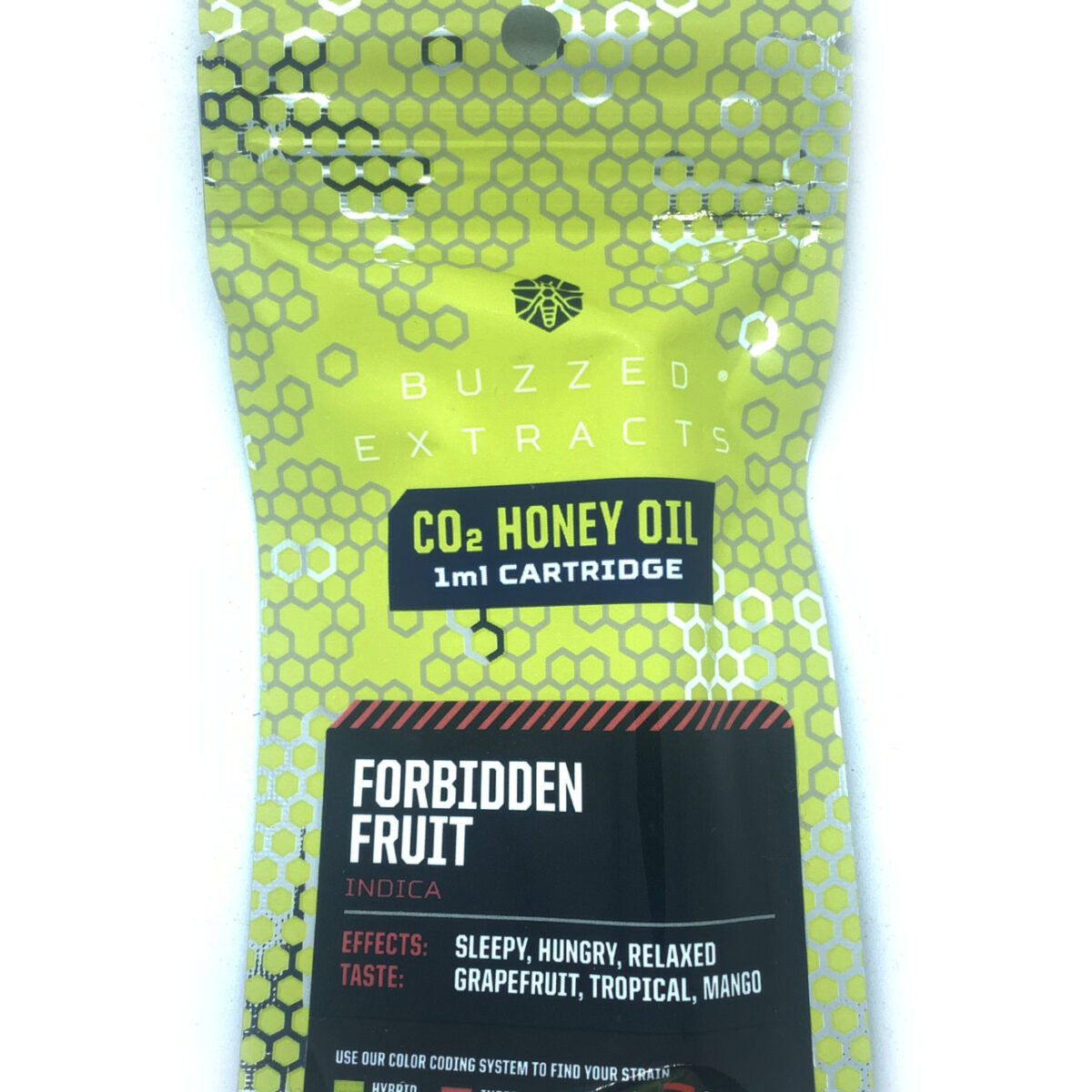 Buzzed Extracts 1g CO2 Honey Oil Vape Cartridges - Forbidden Fruit - Indica