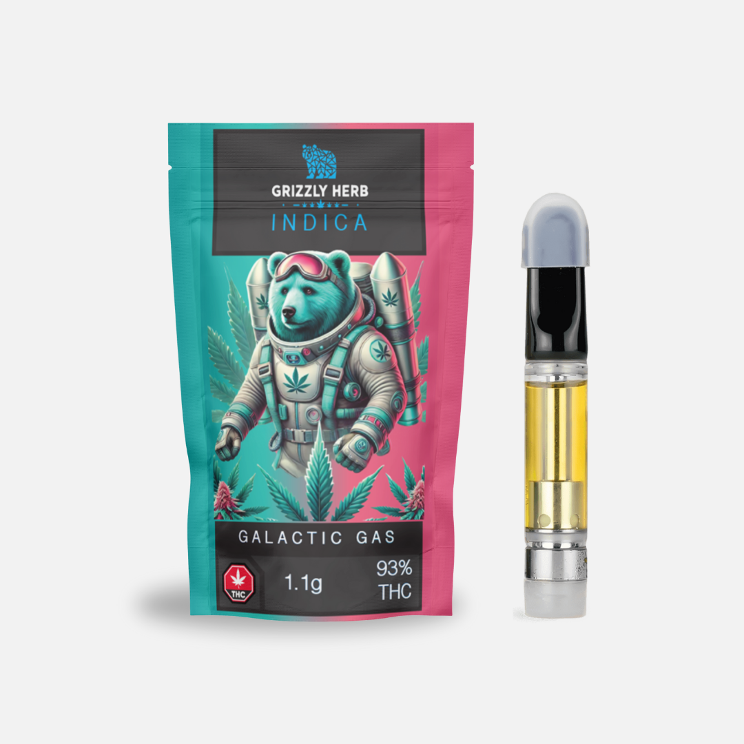 Grizzly Herb 1.1g THC Vape Cartridge - Galactic Gas - Indica
